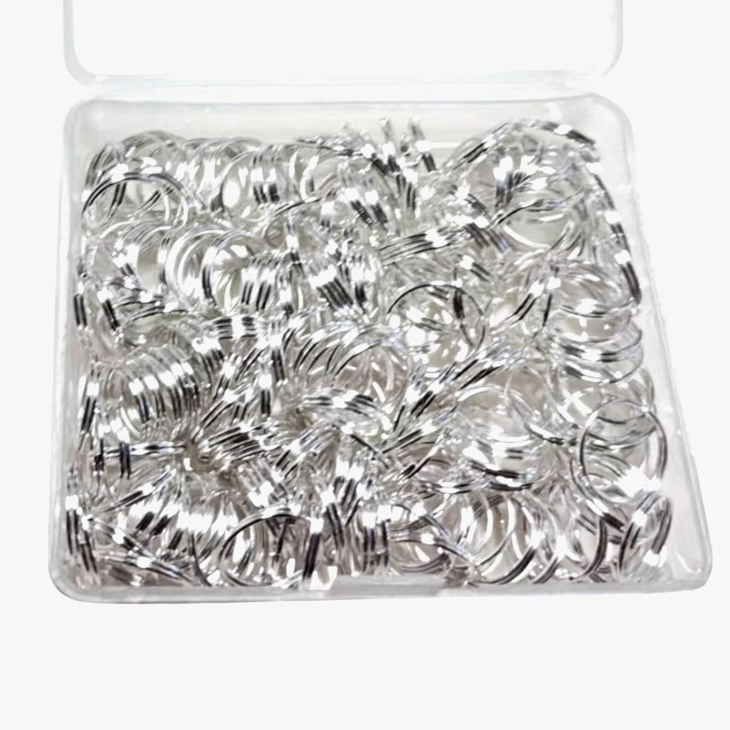 Llaveros pequeños de 0.47 pulgadas a granel, 200 anillos divididos para llaveros, manualidades y conectores de llavero de metal, accesorios de