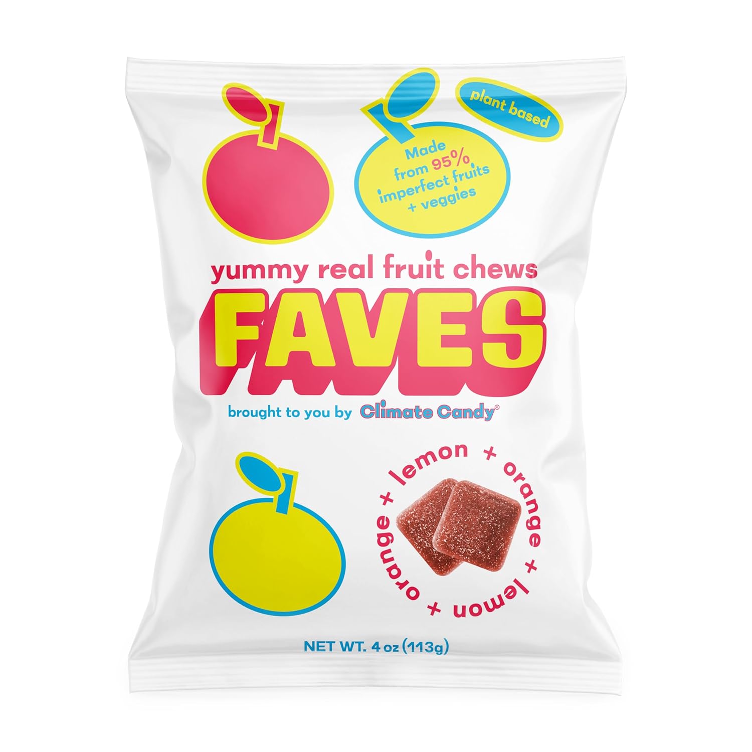 Climate Candy – Caramelos masticables favoritos de frutas y verduras enteras  Azúcares de origen natural  a base de plantas, sin OMG, sin gluten