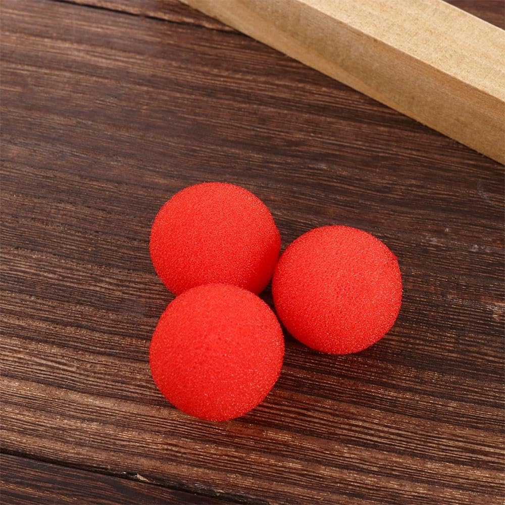 10 piezas de esponja roja suave, bola de esponja mágica, accesorios mágicos, accesorios mágicos, esponja de comedia de 1.0 in1.4 in1.8 in (1.8 in)