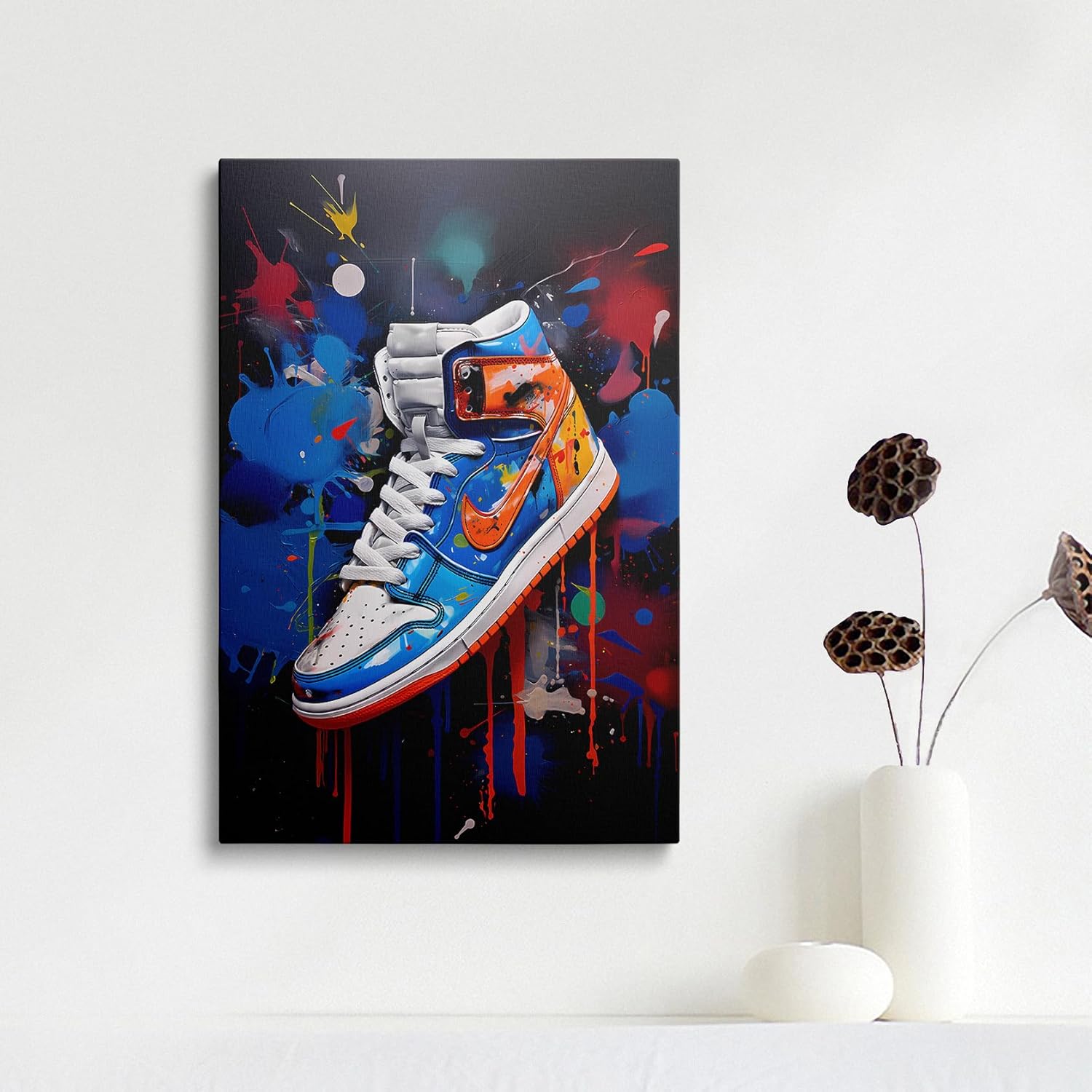 Lienzo enmarcado de moda con graffiti Banksy Pop, arte de pared, gimnasio, decoración deportiva, póster para sala de estar, dormitorio, oficina en