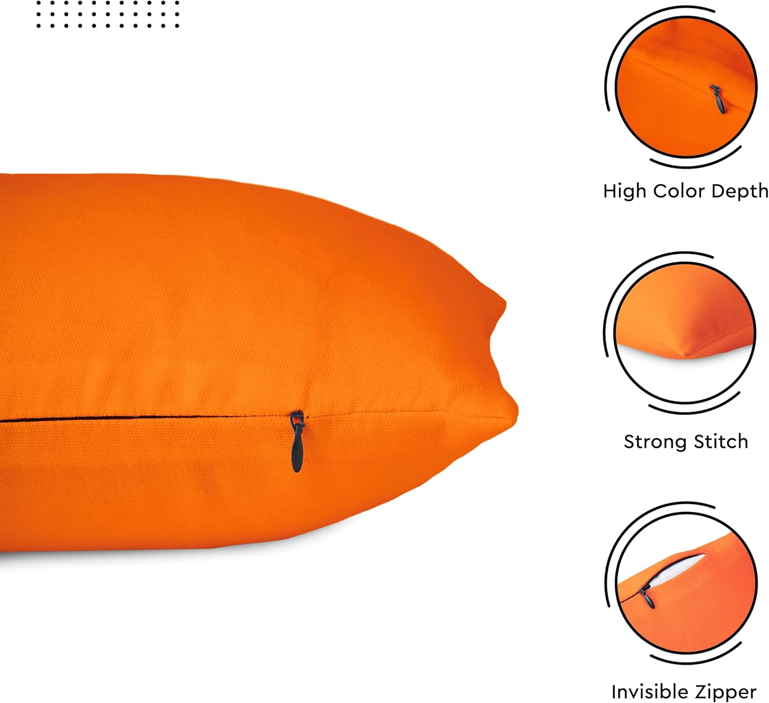Encasa XO Juego de 4 fundas de almohada de 18 x 18 pulgadas  Sin relleno  Fundas de almohada de algodón para sala de estar, cama, sofá, sofá  Fundas