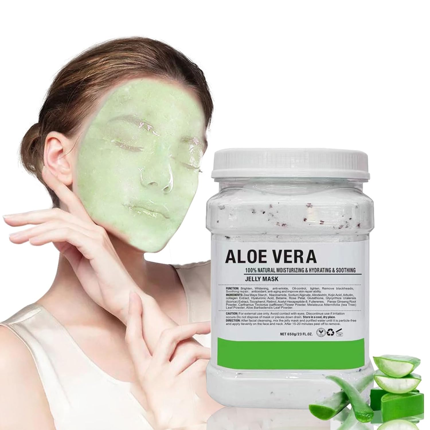 Mascarilla de gelatina en polvo para el cuidado de la piel facial de rosa búlgara, mascarilla profesional de gelatina despegable, hidratante,