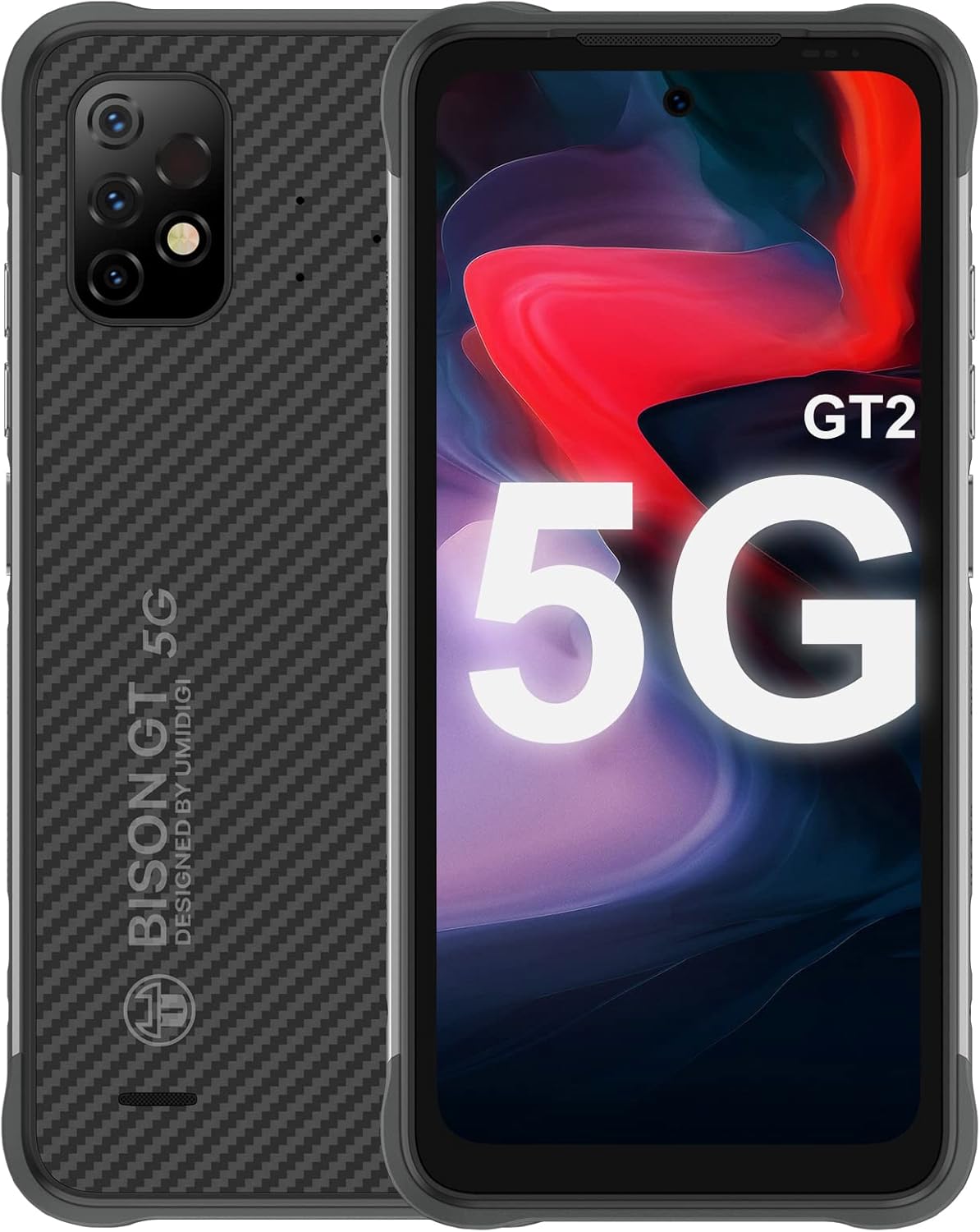 UMIDIGI Bison GT2 5G Smartphones resistentes desbloqueados, 8G+128GB Android 12 impermeable IP68IP69K MediaTek Dimensity 900 6nm 64MP cámara