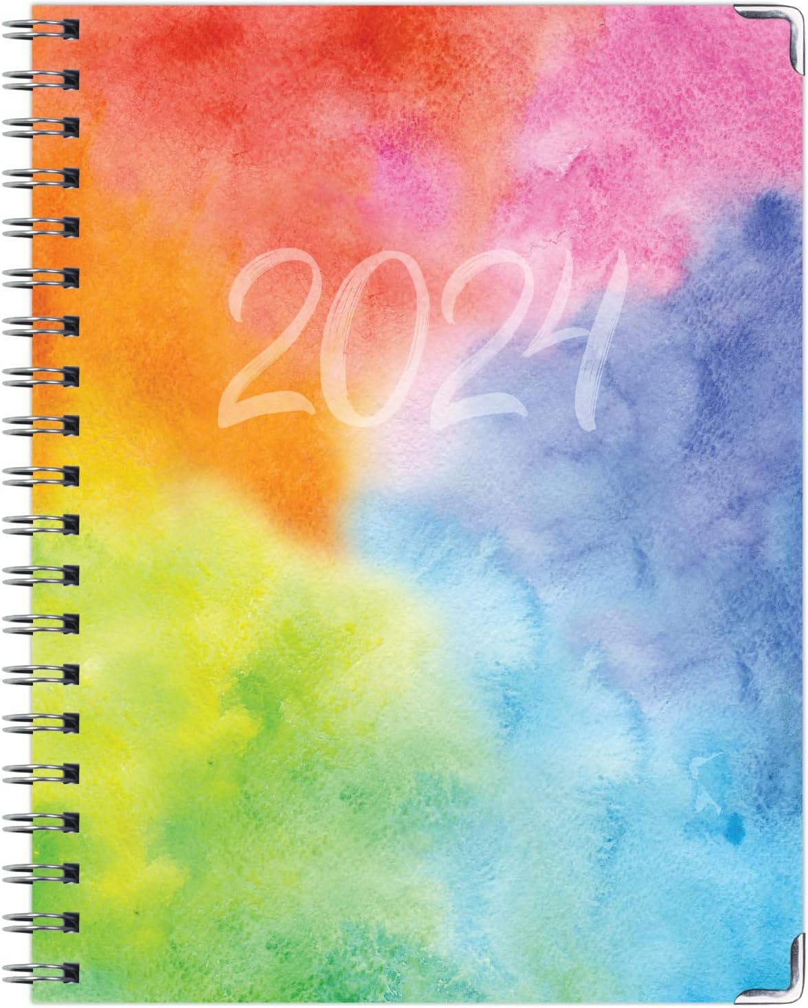 Global Printed Products Agenda 2024 de tapa dura (noviembre de 2023 a diciembre de 2024) agenda diaria, semanal, mensual, anual, de 8.5 x 11