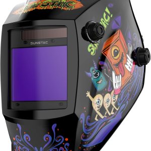 Casco de soldadura con oscurecimiento automático, pantalla de visualización grande de 3.94 x 3.27 pulgadas, potencia solar de color real, 4 sensores Casco de soldadura con oscurecimiento automático, pantalla de visualización grande de 3.94 x 3.27 pulgadas, potencia solar de color real, 4 sensores