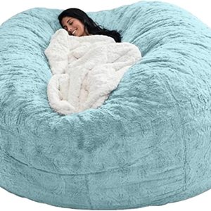 Puf gigante de 5678 pies para adultos, grande, redondo, suave, esponjoso, de piel sintética, funda para sofá cama, cómoda para dormitorio, lavable a Puf gigante de 5678 pies para adultos, grande, redondo, suave, esponjoso, de piel sintética, funda para sofá cama, cómoda para dormitorio, lavable a