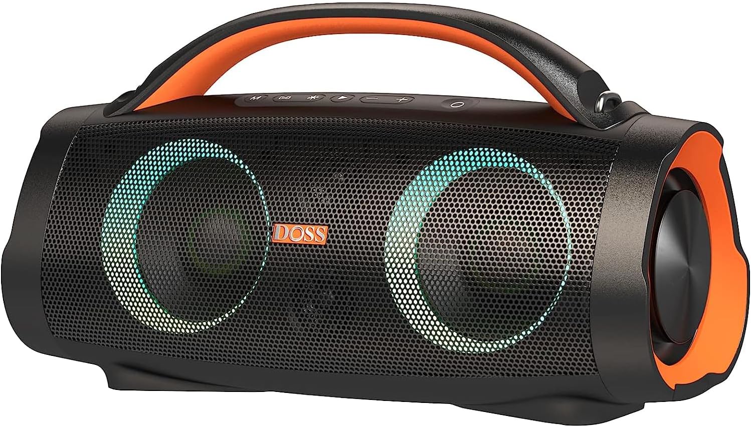 DOSS Extreme Boom+ IPX6 – Altavoz impermeable para exteriores con sonido masivo de 100 W, graves extra, tiempo de reproducción de 20 horas, banco de