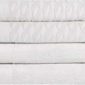 Superior Juego de 4 toallas de baño de algodón turco jacquard sólido para adultos y niños, artículos esenciales de baño, ducha, spa, piscina, secado Superior Juego de 4 toallas de baño de algodón turco jacquard sólido para adultos y niños, artículos esenciales de baño, ducha, spa, piscina, secado