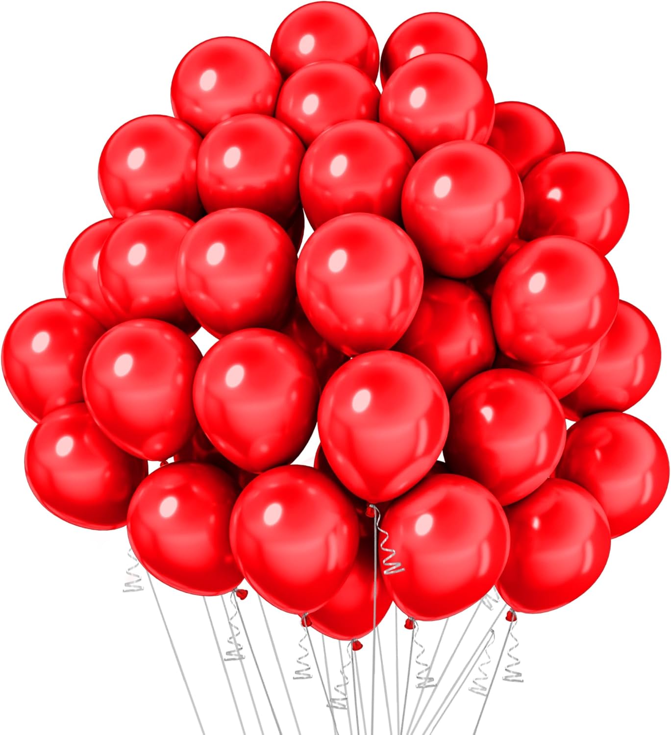 Globos rojos, 50 unidades, globos rojos de 5 pulgadas, globos de látex rojos, globos para decoración de arco, decoraciones de cumpleaños rojas,