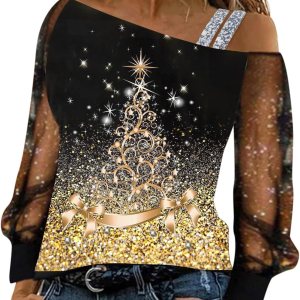 SNKSDGM Sudaderas de Navidad suaves de manga larga para mujer, cuello redondo, lindas y divertidas, camisetas SNKSDGM Sudaderas de Navidad suaves de manga larga para mujer, cuello redondo, lindas y divertidas, camisetas