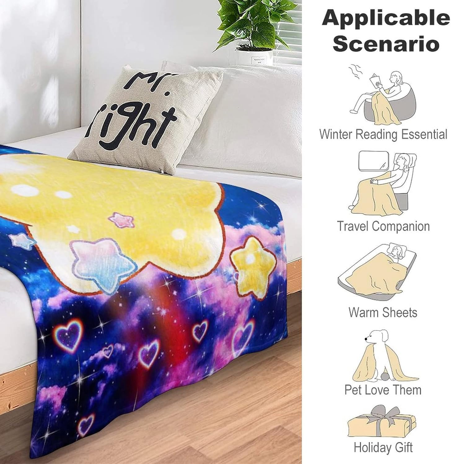 Manta ultrasuave de anime Merch para sofá cama, manta de franela ligera y acogedora de felpa cálida de 40 x 50 pulgadas
