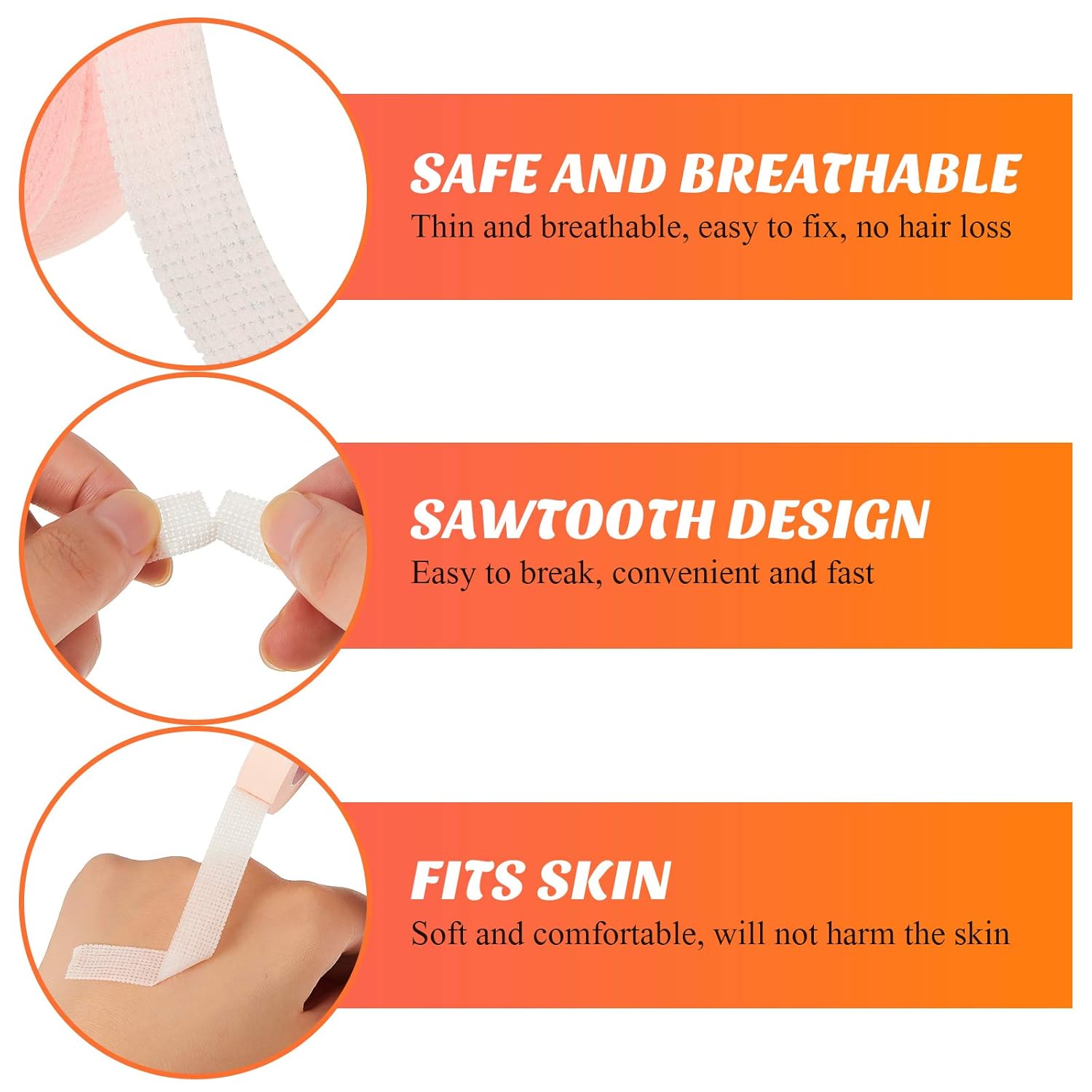 10 Rolls Eyelash Extension Tape Fabric Eyelash Tape Breathable Eyelash Grafting Tape False Eyelash Adhesive Non-woven Tape DIY Sticker for Eyelash