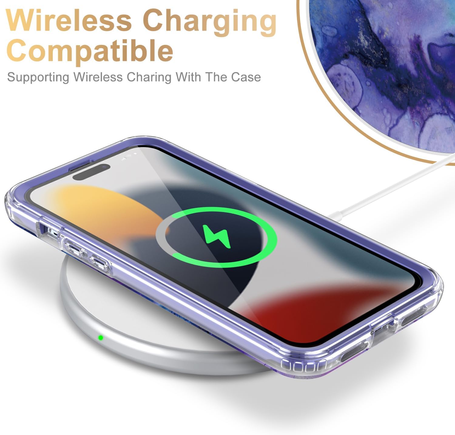 Esdot Funda para iPhone 15 con protector de pantalla integrado, funda duradera con diseños de moda para mujeres y niñas, elegante funda protectora