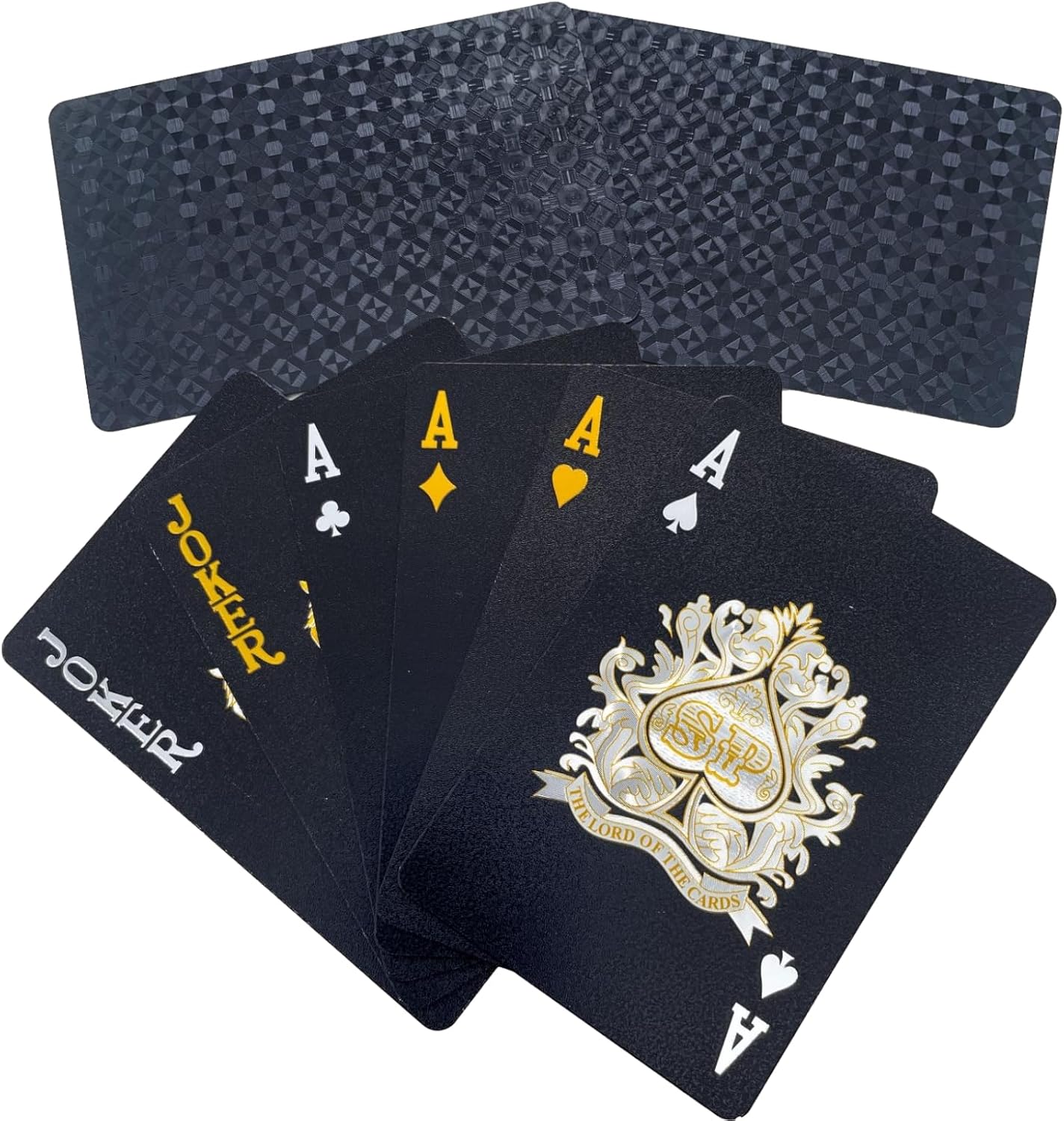 Obokata Waterproof Cards, Black Playing Cards, Deck of Cards, Plastic Waterproof Playing Cards, Poker for Pool Game, Family Party Game, Camping.