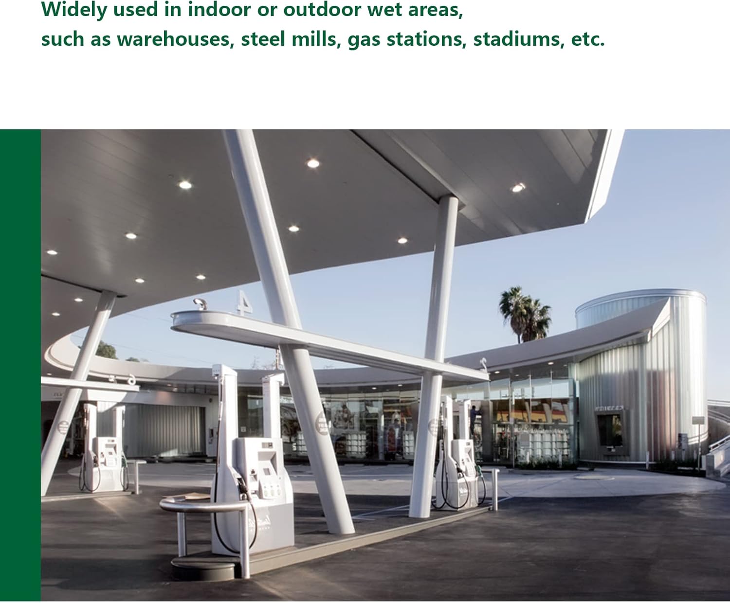 Xapolu Luz LED de toldo de 45 W para exteriores, 5000 K, luz diurna de 10 x 10 pulgadas, 6300 lúmenes (reemplazo HID de 225 W) IP65, luces LED de
