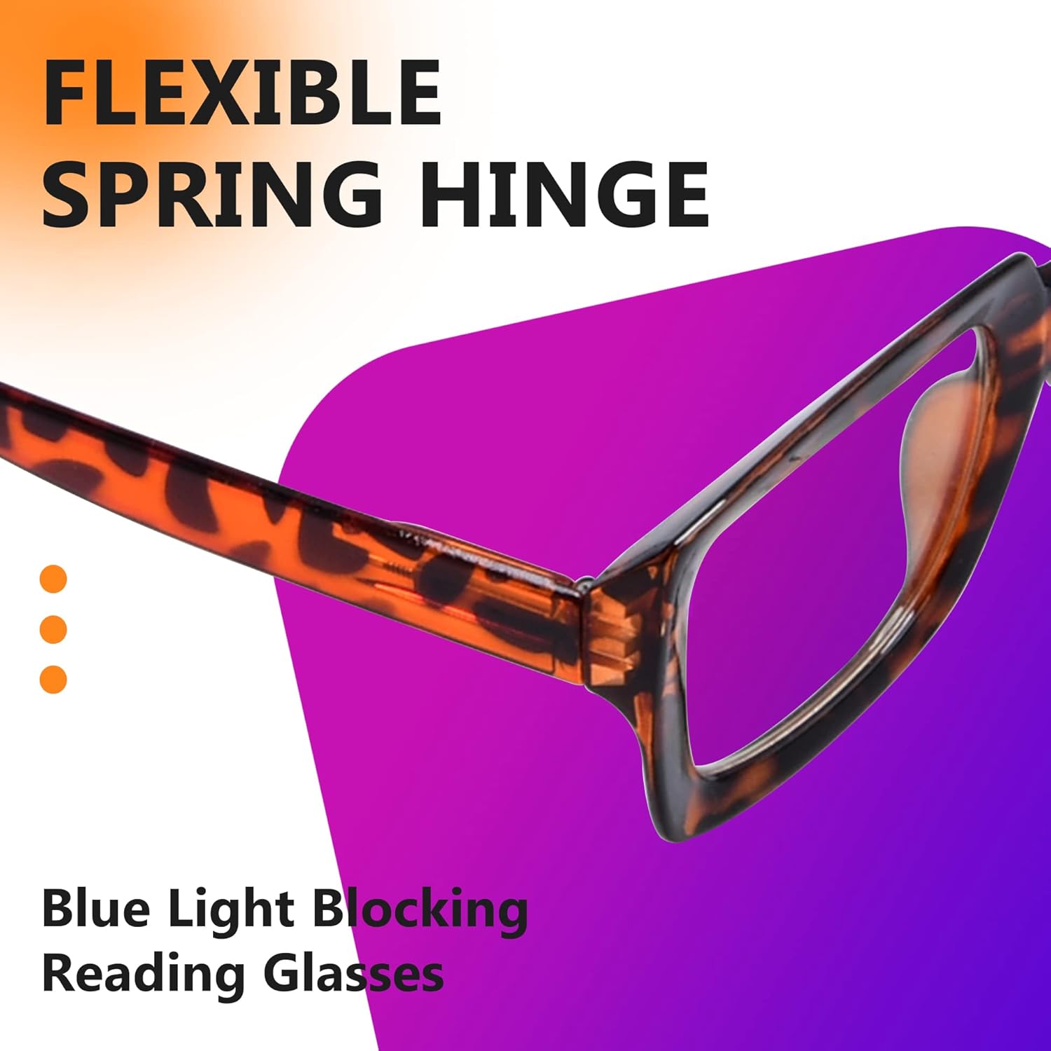 Eyekepper Gafas de computadora  Lectores de filtro de luz azul para mujer  Protección UV420  Gafas de lectura cuadradas de gran tamaño  Tortuga +1.75