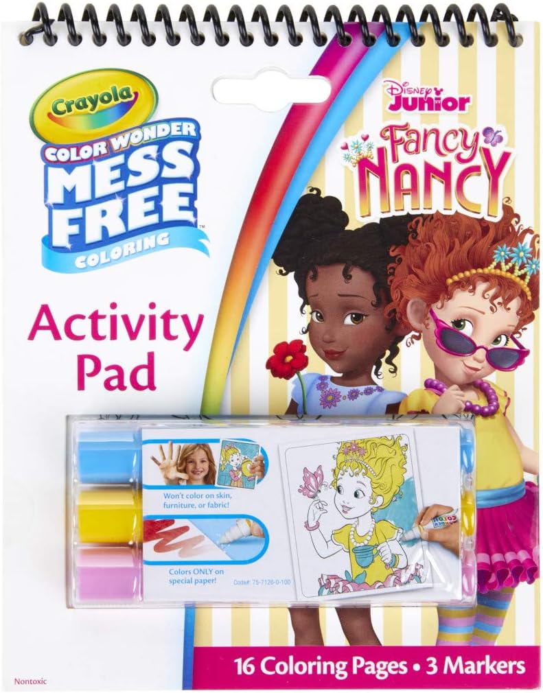 Crayola Fancy Nancy Color Wonder – Bloc de actividades de viaje, para colorear sin desorden, regalo para niños, 3, 4, 5, 6, multicolor
