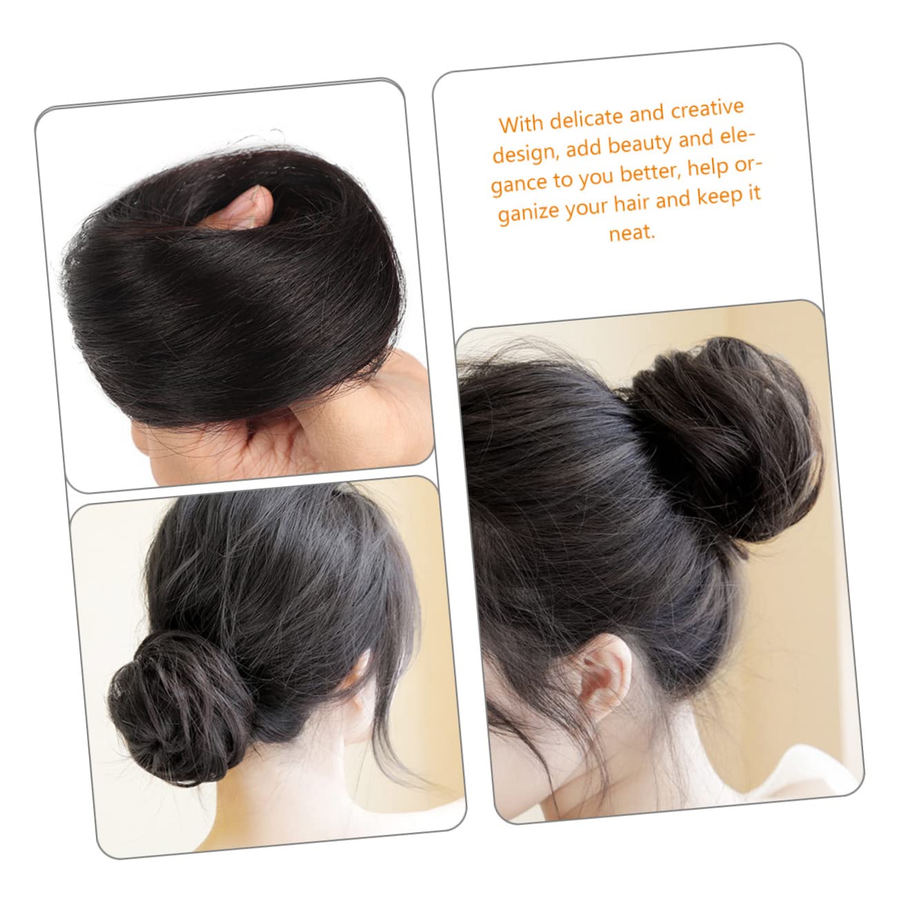 Beaupretty 10 piezas de peluca de moño, herramientas de esponja de maquillaje, con clip de esponja para mujer, cola de caballo mágica, moño, peluca,