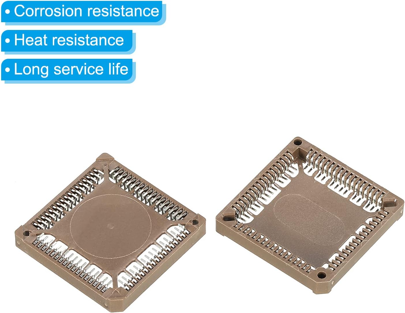 PATIKIL PLCC68P IC Socket 68Pin 0.050 in Pitch SMT Dispositivos montados en superficie para placa PCB Paquete de 2