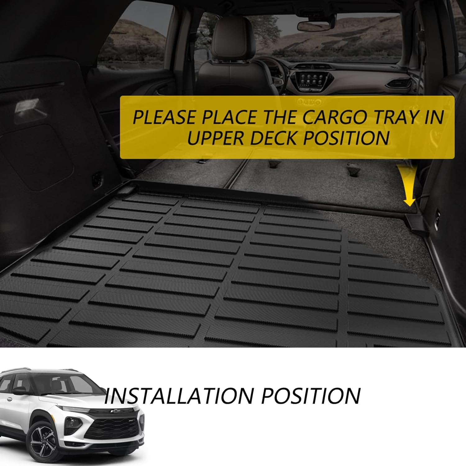 Alfombrillas de automóvil y forros para maletero de carga compatibles con Chevy Trailblazer 2021 2022 2023 2024 para todo tipo de clima, juego