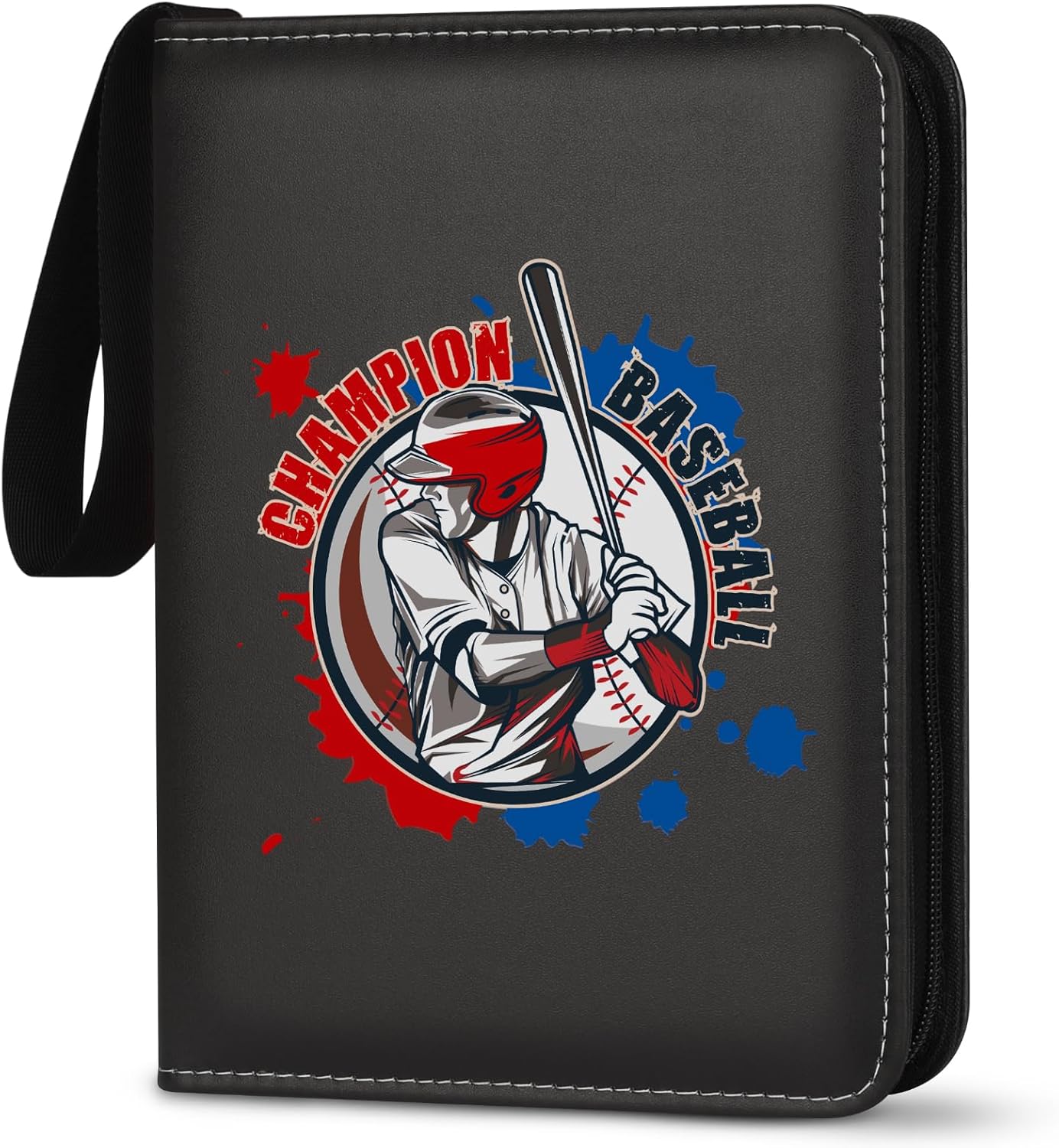 Carpeta de tarjetas de béisbol de 4 bolsillos, carpeta de tarjetas para béisbol con mangas, carpeta de tarjetas deportivas, álbumes coleccionables