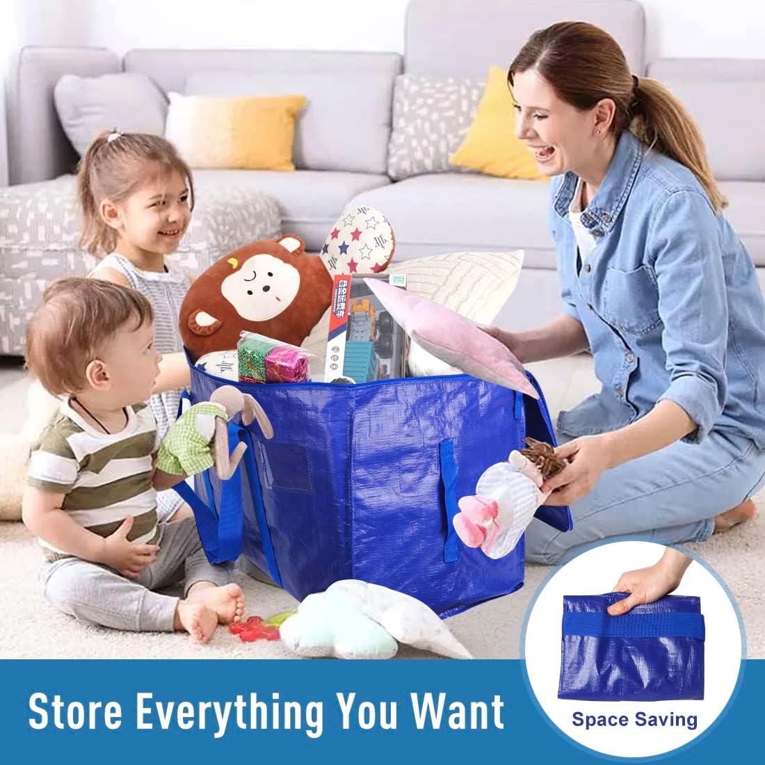 Moving Supplies – Bolsas de embalaje extra grandes y resistentes con cremalleras y asas de transporte fuertes, para mudanza y almacenamiento de