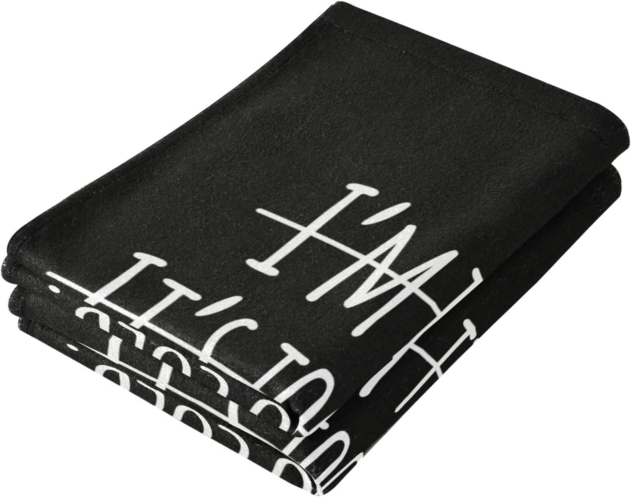 ALAZA Juego de 2 toallas de mano motivacionales con cita deportiva, toalla suave y absorbente para el hogar, baño, cocina, gimnasio, playa, 28.3 x