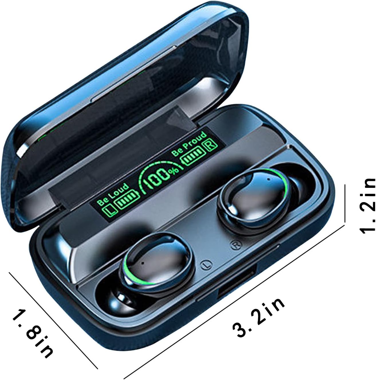 Auriculares inalámbricos Bluetooth Auriculares intrauditivos de baja latencia Binaural Estéreo Pantalla Digital Cancelación de ruido Alimentado por