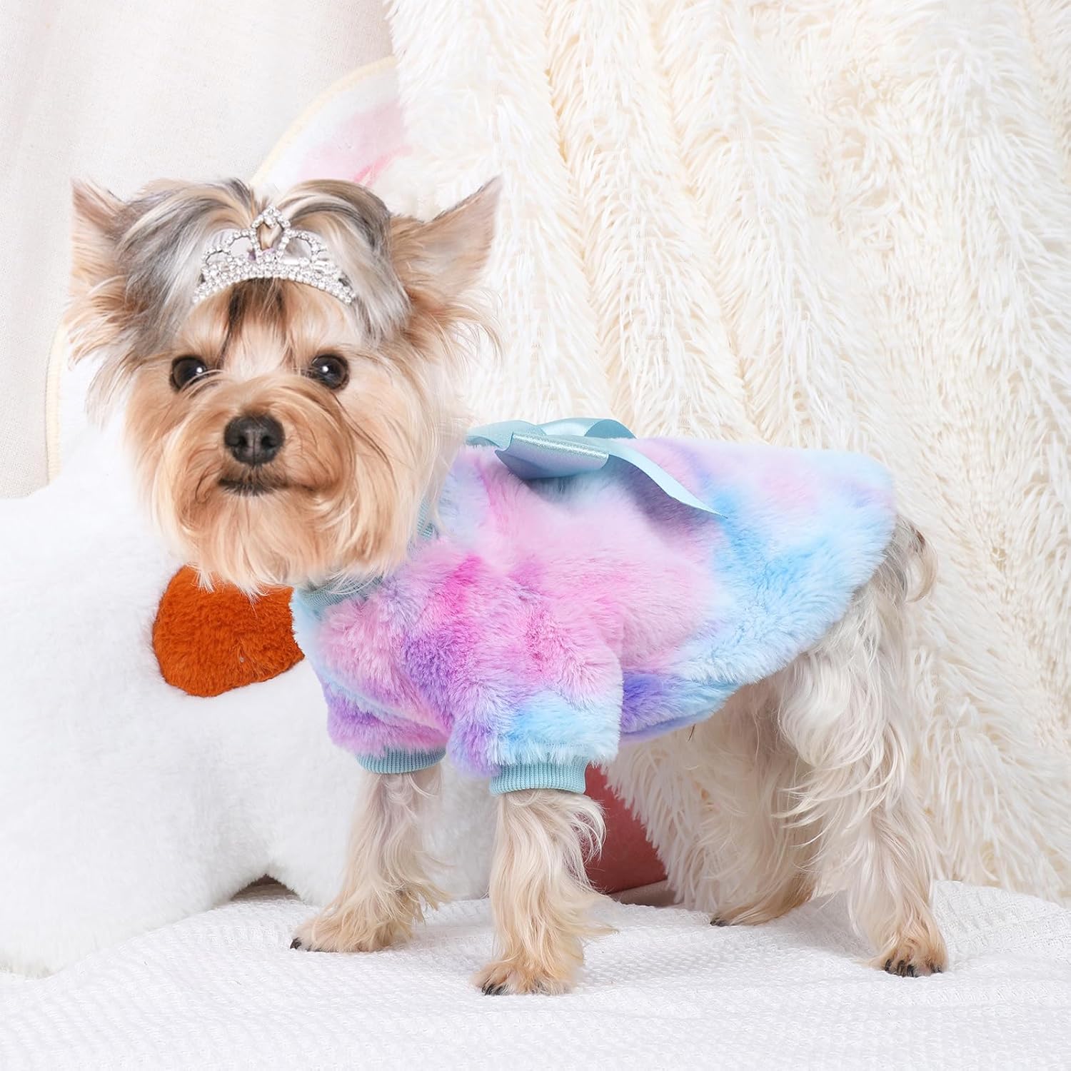 Ropa para perros pequeños, suéteres de forro polar Chihuahua XXS para invierno, suéteres cálidos para cachorros, niños y niñas, trajes de perro