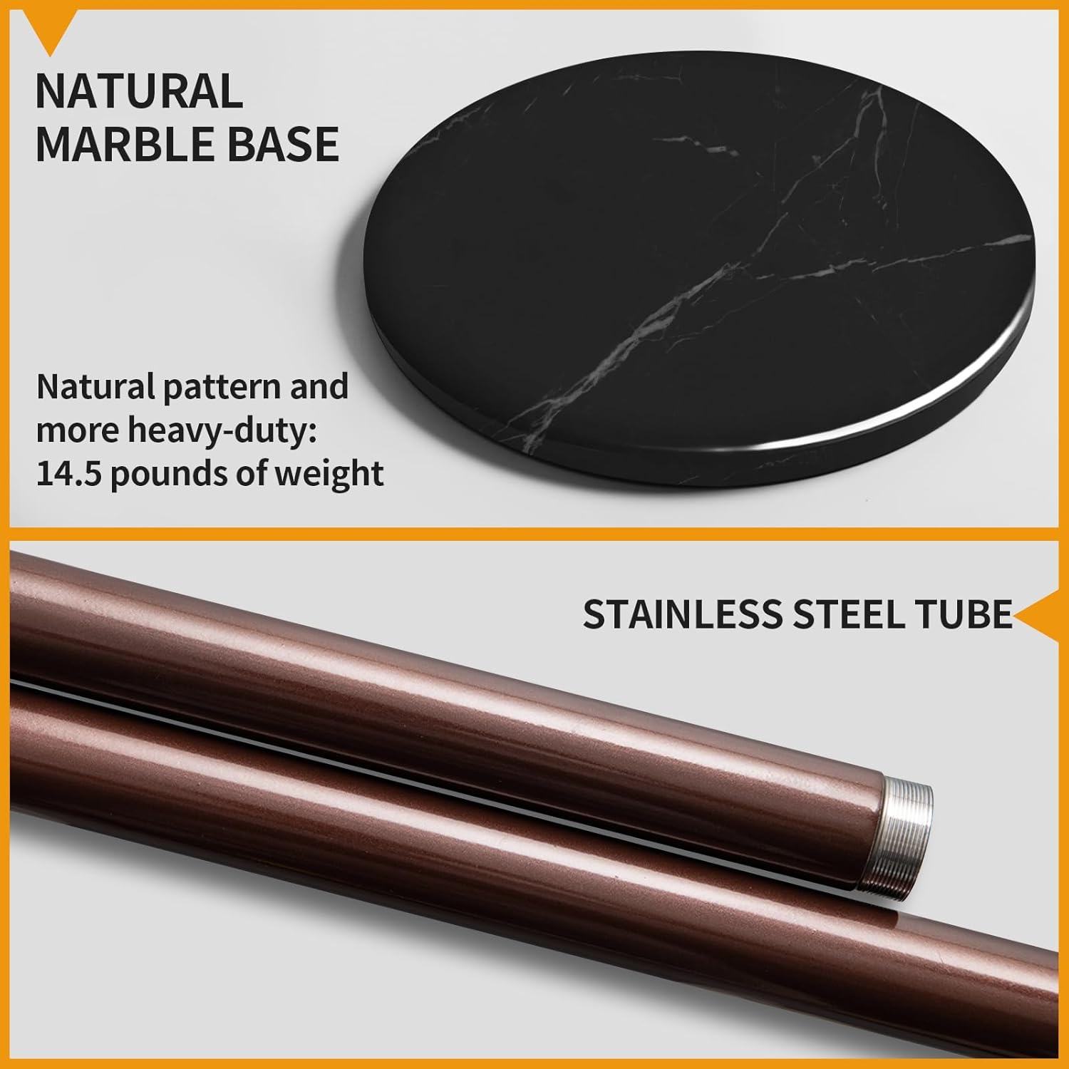 Perchero de metal con base de mármol natural, perchero independiente, árbol de pasillo independiente con 12 ganchos para colgar ropa, bolsos,