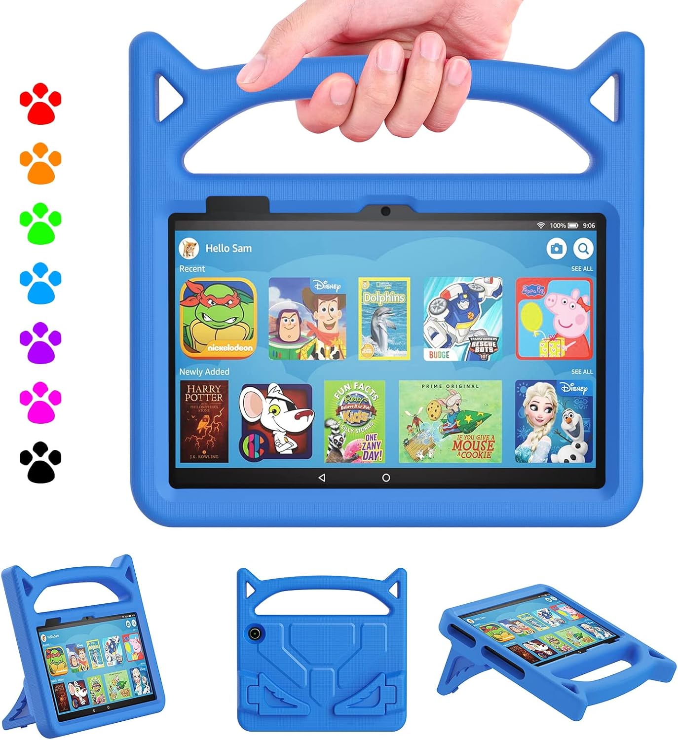 Funda para tablet Fire 7 para niños, funda para Kindle Fire 7, Ubearkk Kids Friendly Funda protectora a prueba de golpes, solo compatible con