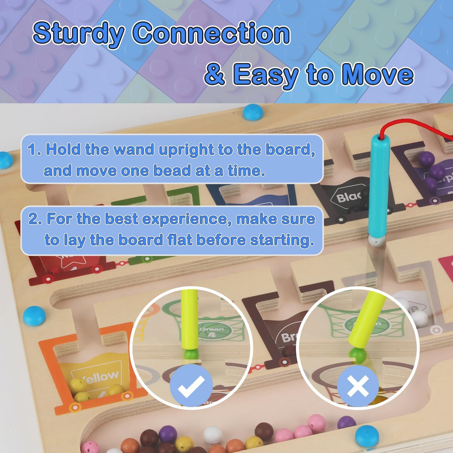 Montessori – Laberinto educativo de madera para clasificar y contar, regalo de aprendizaje para niños en edad preescolar, juguete de habilidades