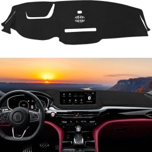 Rilsen Cubierta de salpicadero de ajuste personalizado para Acura MDX 2022 2023 sin HUD, protector antideslizante para salpicadero, parasol sin Rilsen Cubierta de salpicadero de ajuste personalizado para Acura MDX 2022 2023 sin HUD, protector antideslizante para salpicadero, parasol sin