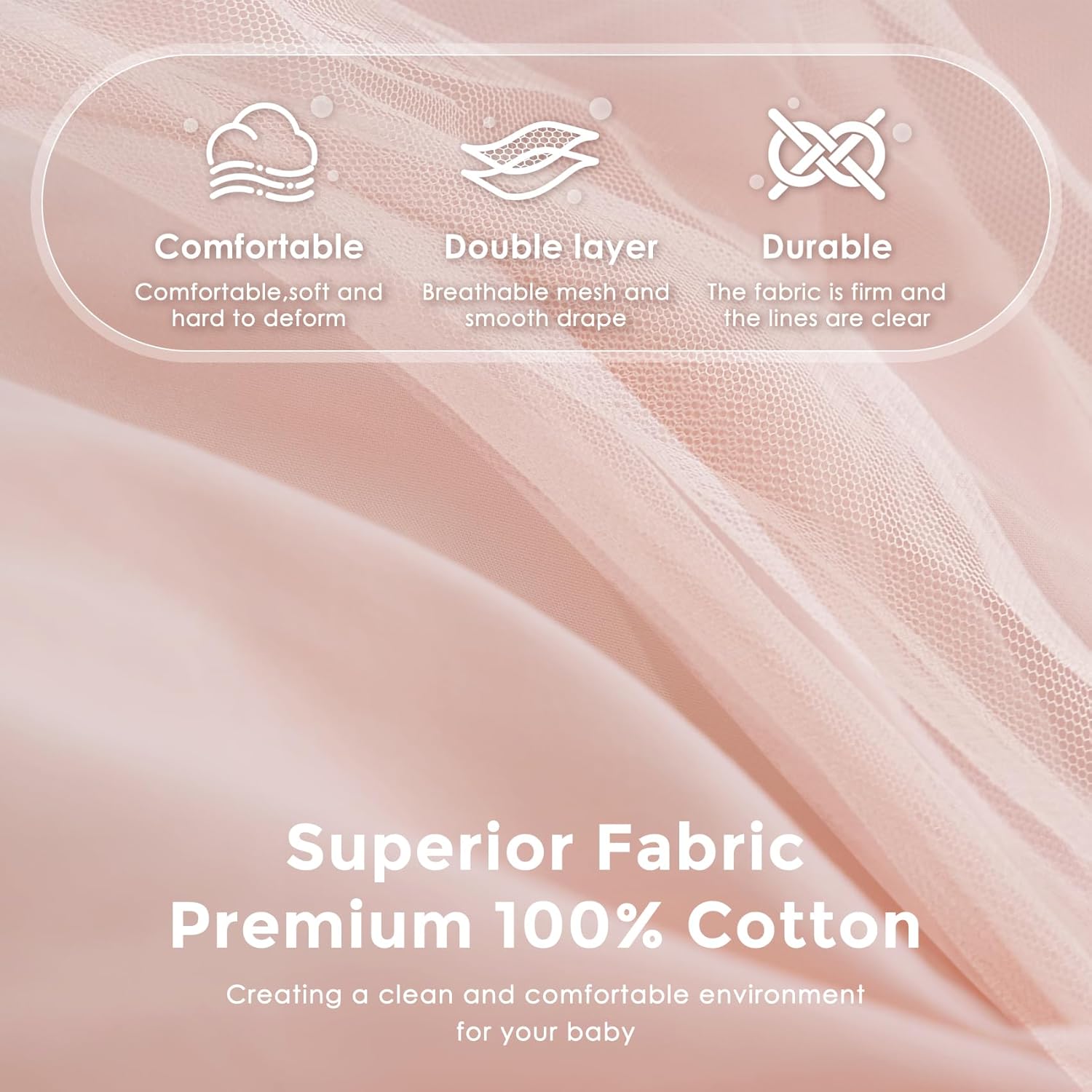 Toldo de cama grande con luces de estrellas, toldo de doble capa para cama, tienda de campaña de princesa para habitación de niñas, toldo