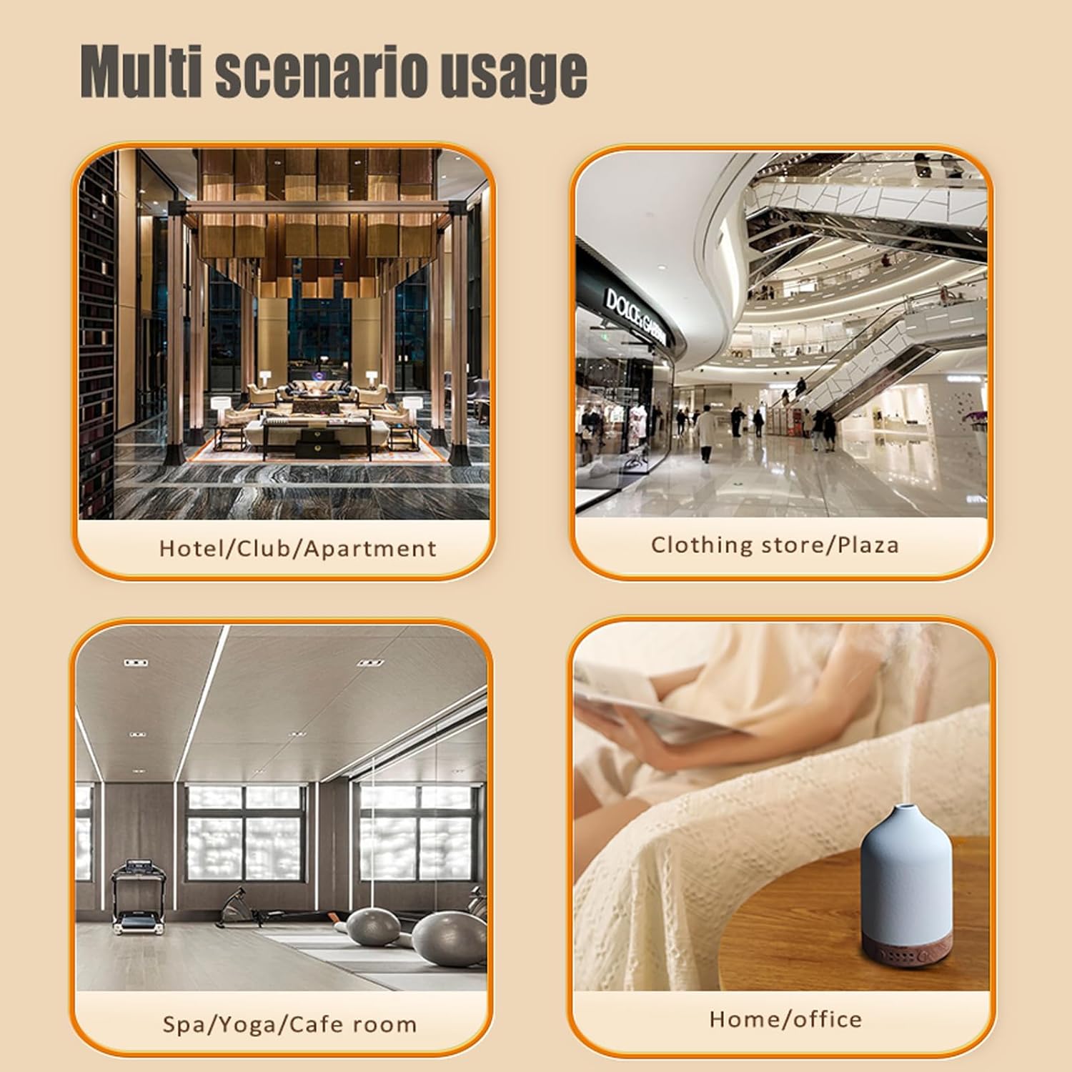 Difusor de aceite esencial de cerámica con piedra de aromaterapia humidificador ultrasónico con luz colorida para oficina, oficina, regalo de yoga