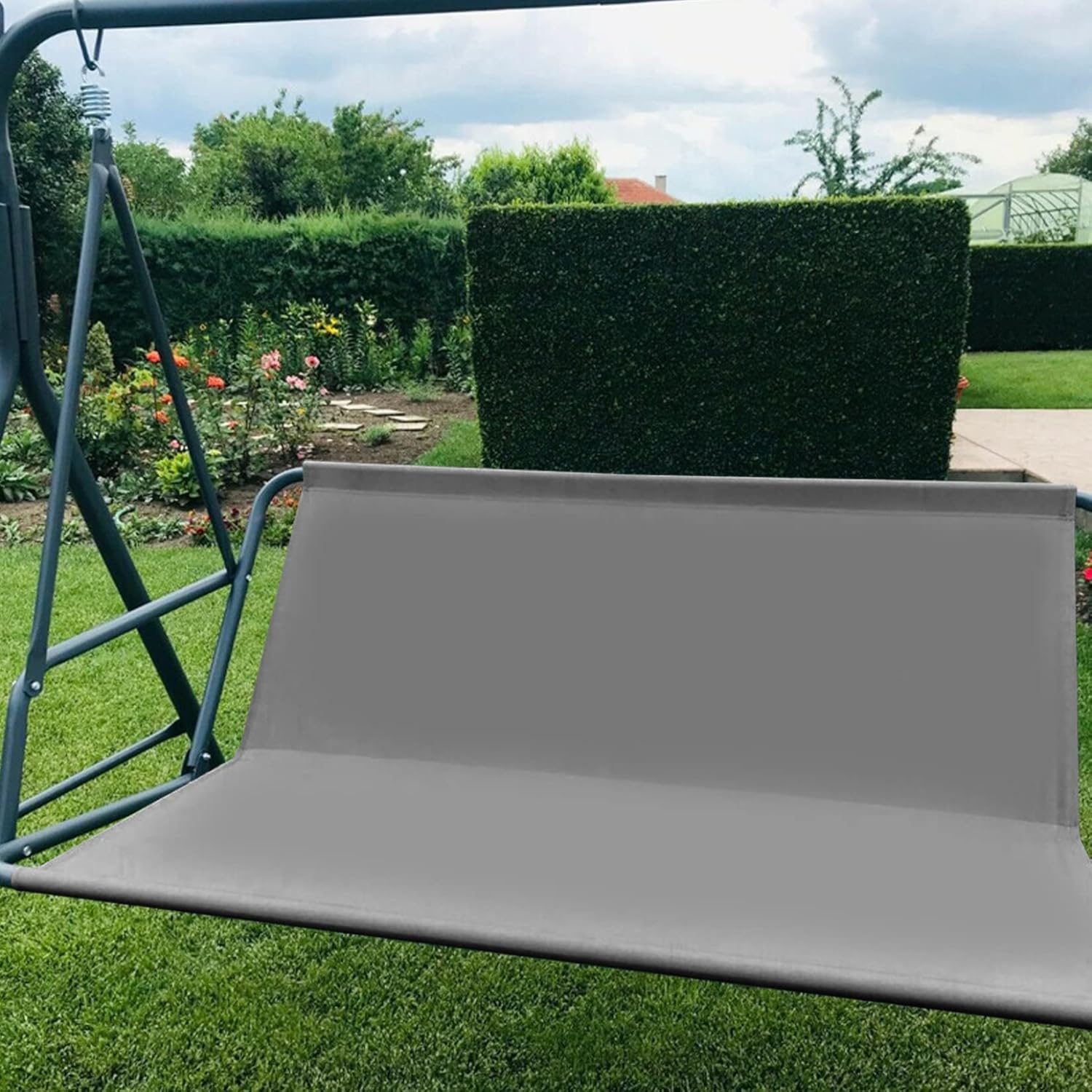 KUYYFDS Funda de repuesto para asiento de columpio, funda de asiento de columpio de jardín, impermeable, 45 x 19 x 19 pulgadas, apta para sillas de