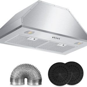 Inserto de campana de cocina de 30 pulgadas con 750 CFM, inserto convertible de campana de ventilación de cocina con conductos y sin conductos Inserto de campana de cocina de 30 pulgadas con 750 CFM, inserto convertible de campana de ventilación de cocina con conductos y sin conductos