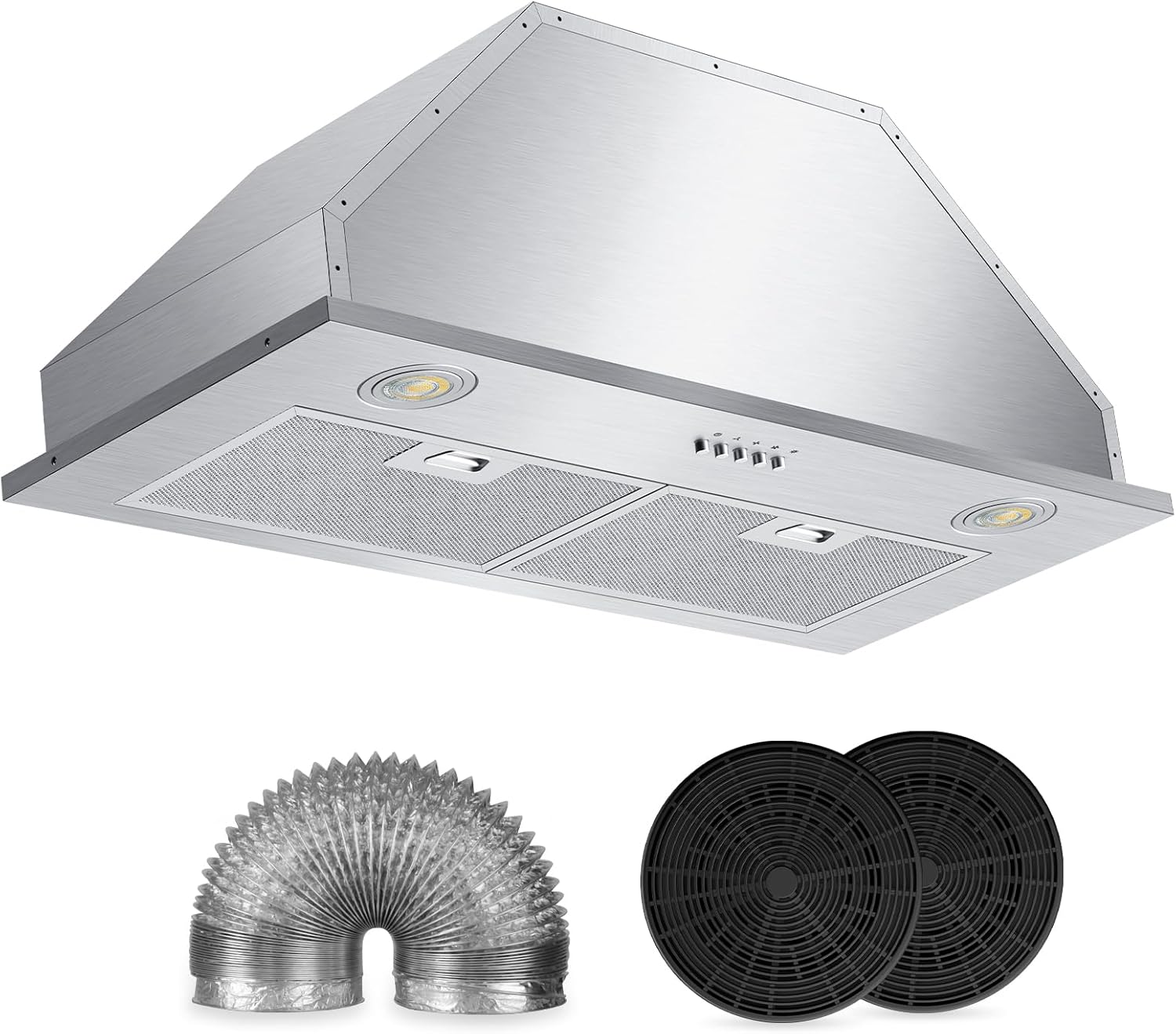Inserto de campana de cocina de 30 pulgadas con 750 CFM, inserto convertible de campana de ventilación de cocina con conductos y sin conductos