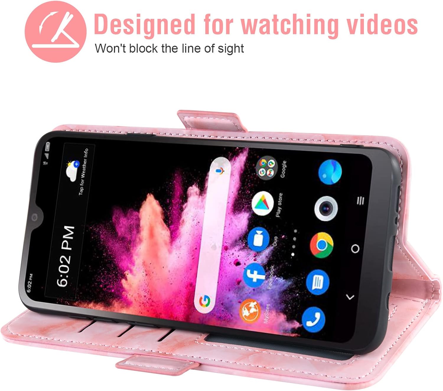 Asuwish Funda de teléfono para TCL 30Z30 LE T602DL con protector de pantalla de vidrio templado y cubierta de cartera de mármol, soporte para