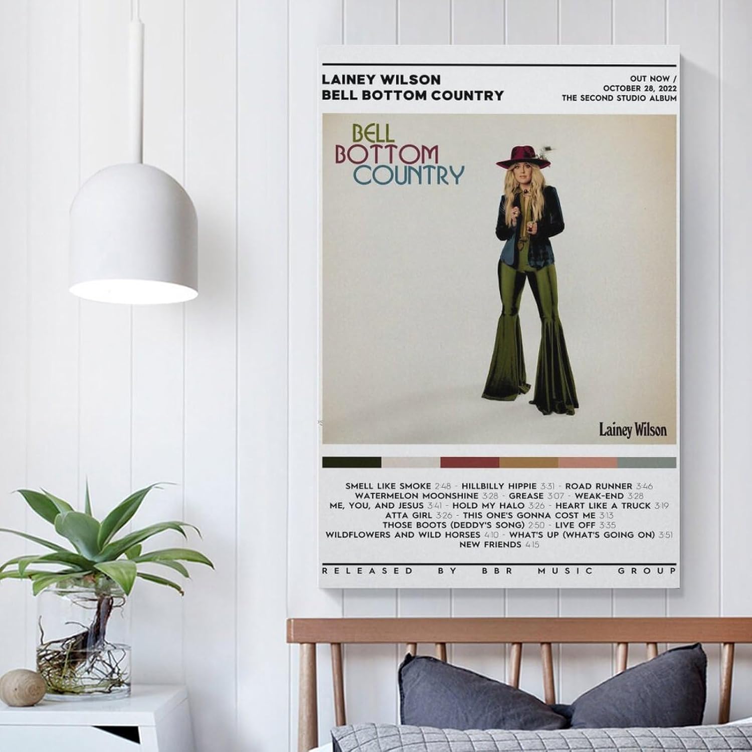 Lainey Wilson – Póster de lienzo con parte inferior de campana, pintura artística decorativa para pared, sala de estar, dormitorio, decoración,
