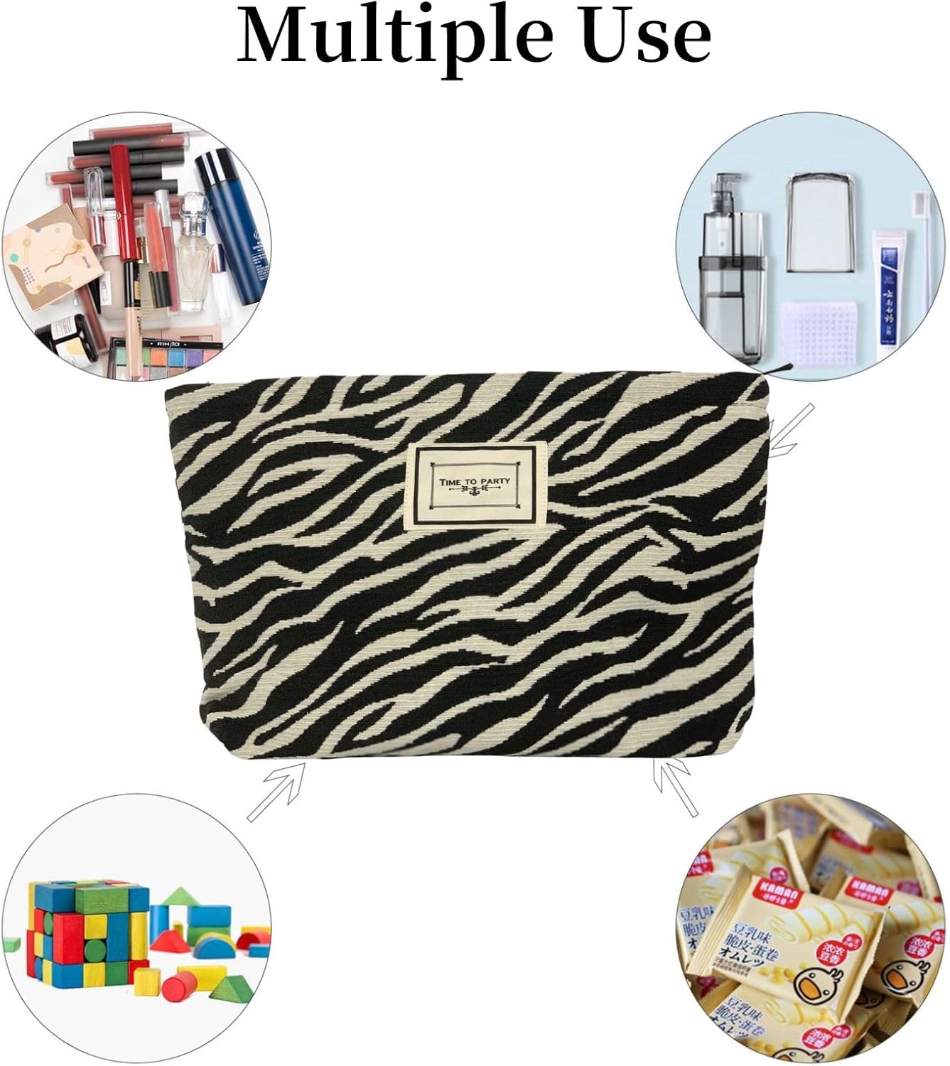 Bolsas de cosméticos, bolsas de maquillaje, bolsa de maquillaje de viaje, bolsa de maquillaje de lona de gran capacidad, bolsa de aseo de viaje,