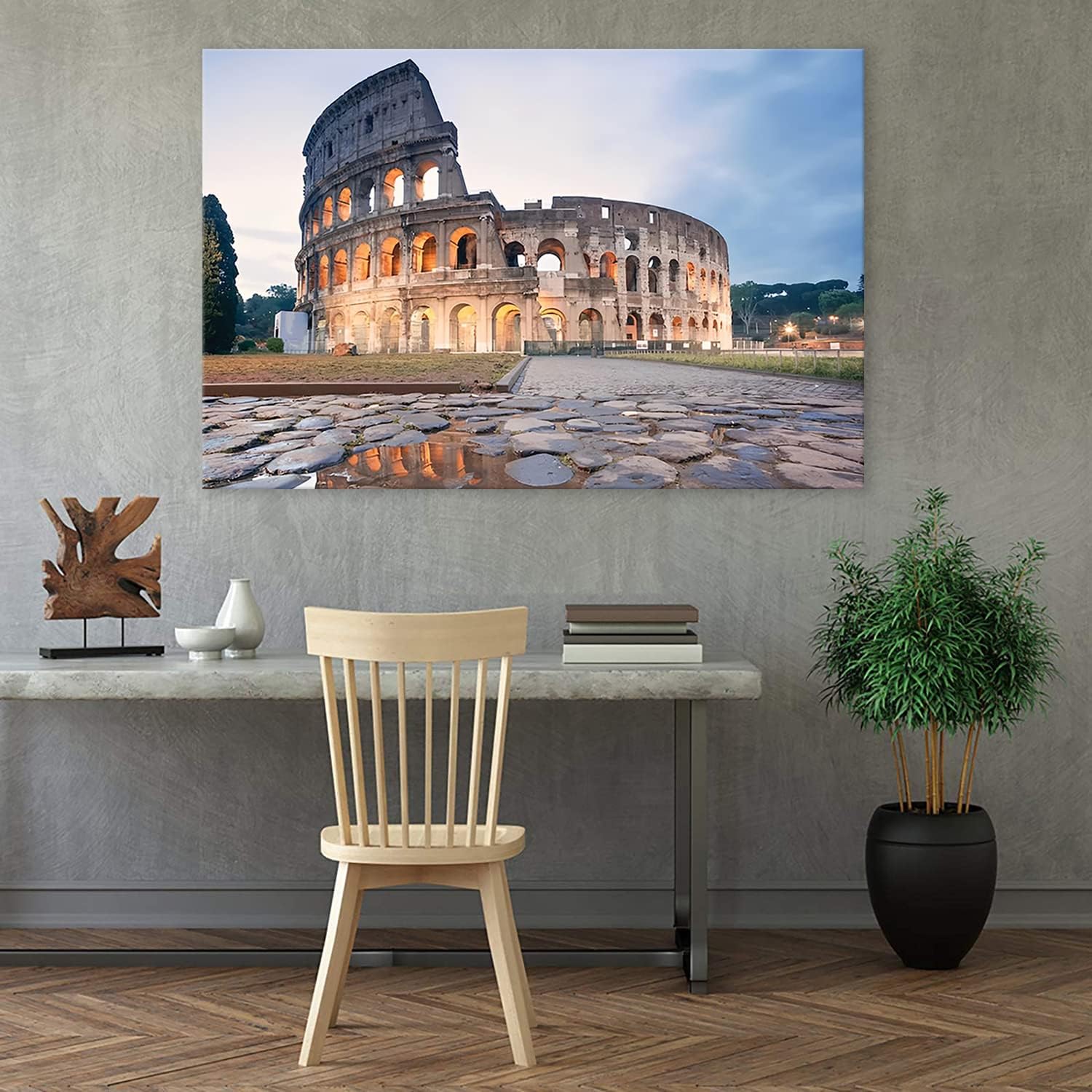 Lienzo impreso para pared para el hogar y la oficina, decoración de pared de Italia, Roma, Coliseo, edificio, lienzo, cuadro de arquitecturas de la