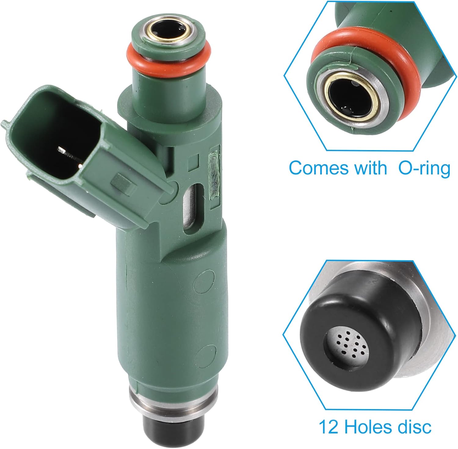 X AUTOHAUX Inyector de combustible del coche de 4pcs 23250-22040 para Toyota Celica 2000-2005 para Toyota Corolla 1999-2006 para Toyota Matrix