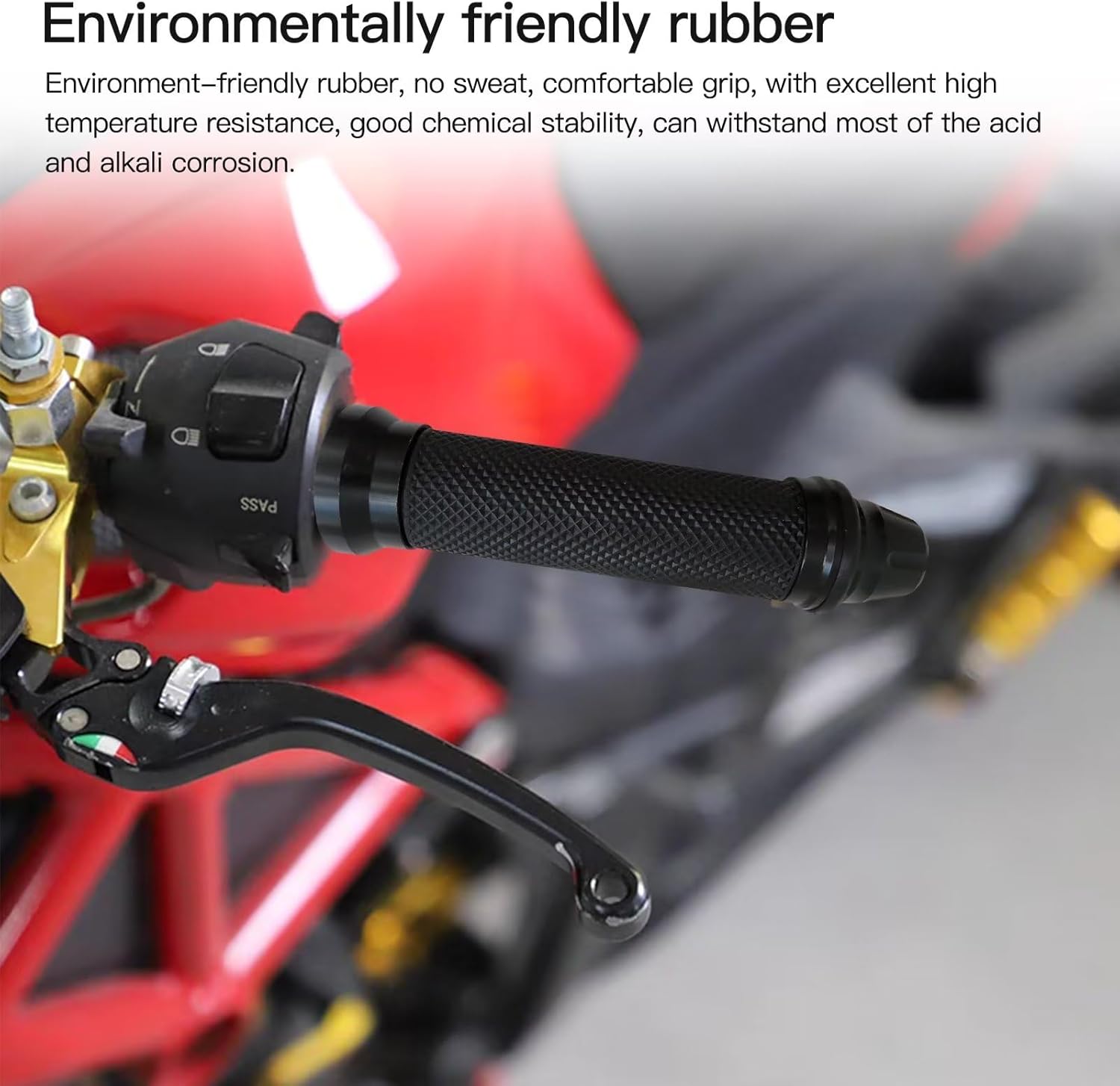 1 par de manillar de goma de gel de aluminio para motocicleta para Kawasaki Versys 650 2013-2018