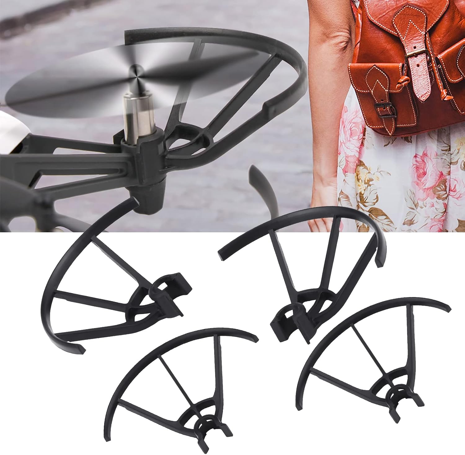Haofy 4Pcs Set Drone Propellers Protectors Blades Guard Protective Cover Accessory for Tello, Tello Drone Parts, Tello Blade Guards