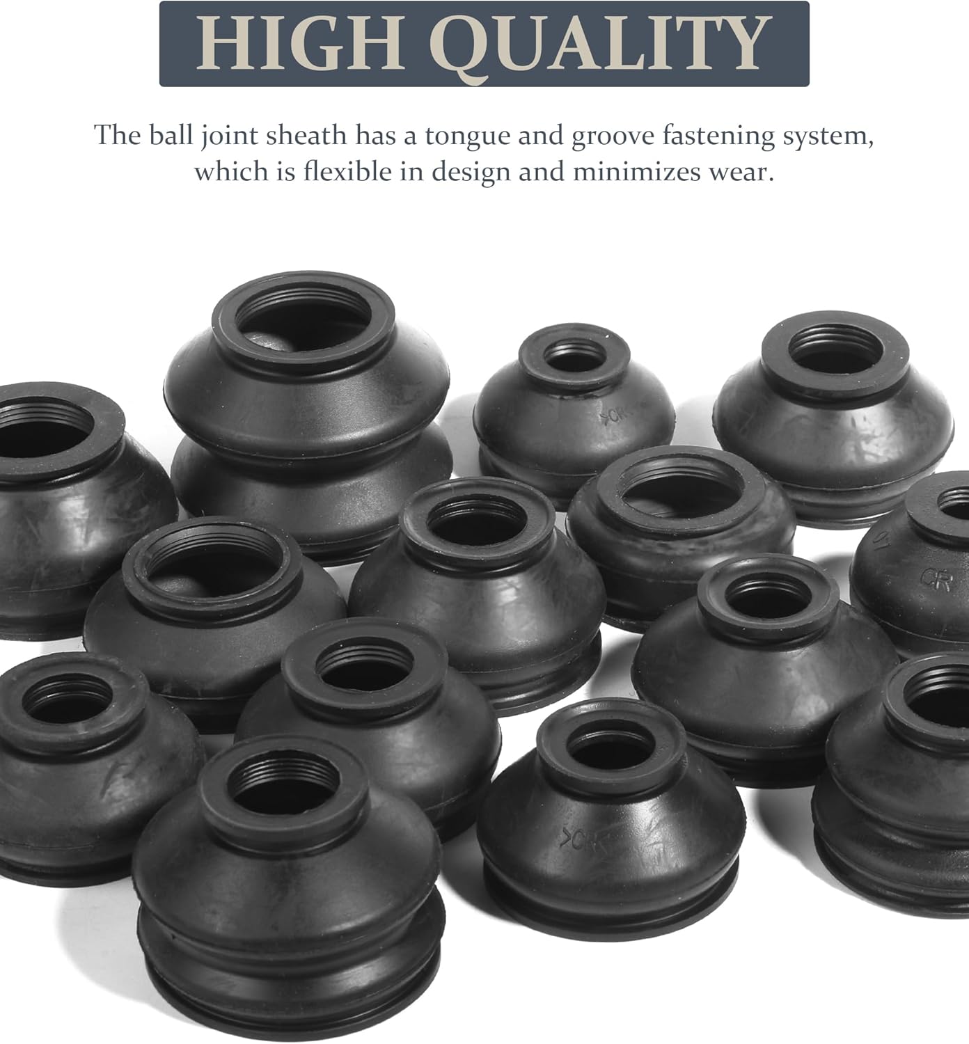 VARGTR Tie Rod Boot,Tie Rod End Boots,Car Accessories Turn To Rod Arm Ball Joint Head Dust Protection Rubber Cover Track Rod End Set,Car Suspension