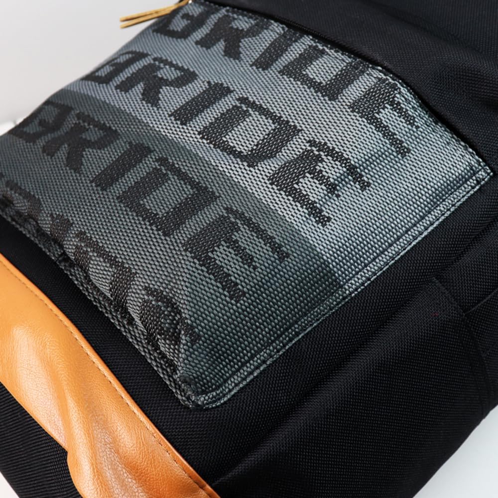 JDM Bride Racing Mochila de viaje para laptop, parte inferior marrón con correas de arnés ajustables, Gradación, Nis-bk