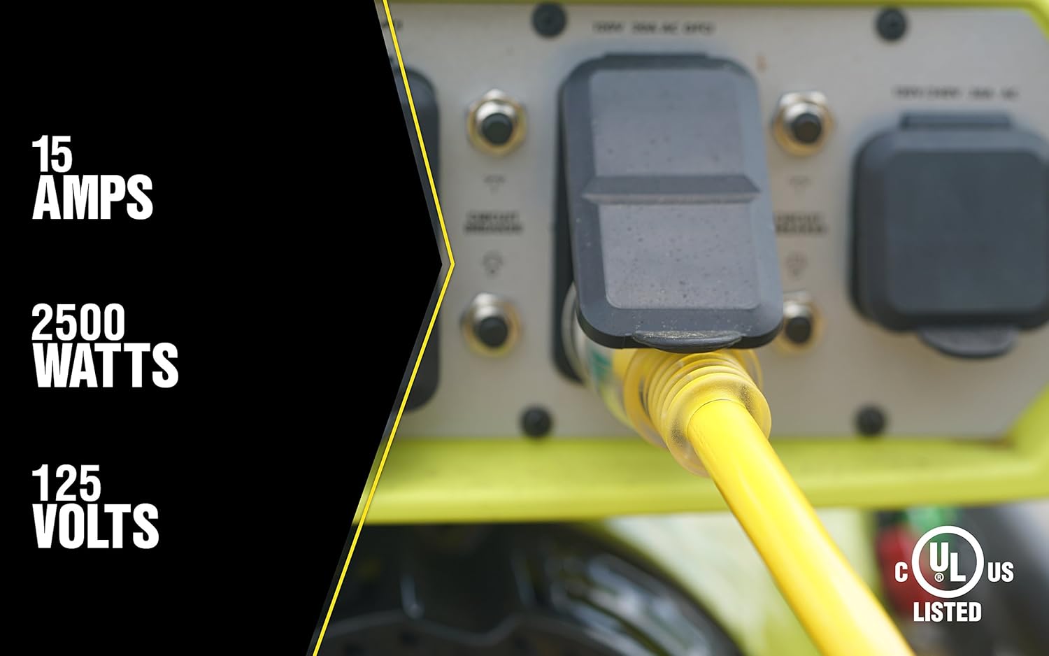 Yellow Jacket cable de extensión para contratista con puntas iluminadas T-Blade de 5 a 20Amp, 2992