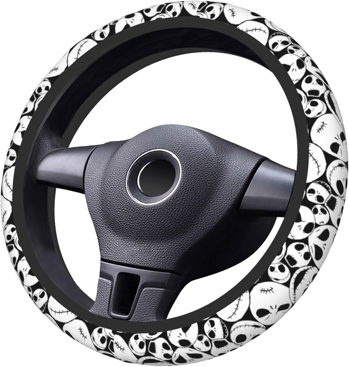 All Jack – Funda universal para volante de automóvil, fundas elásticas universales de 15 pulgadas, accesorios novedosos para hombres, mujeres,