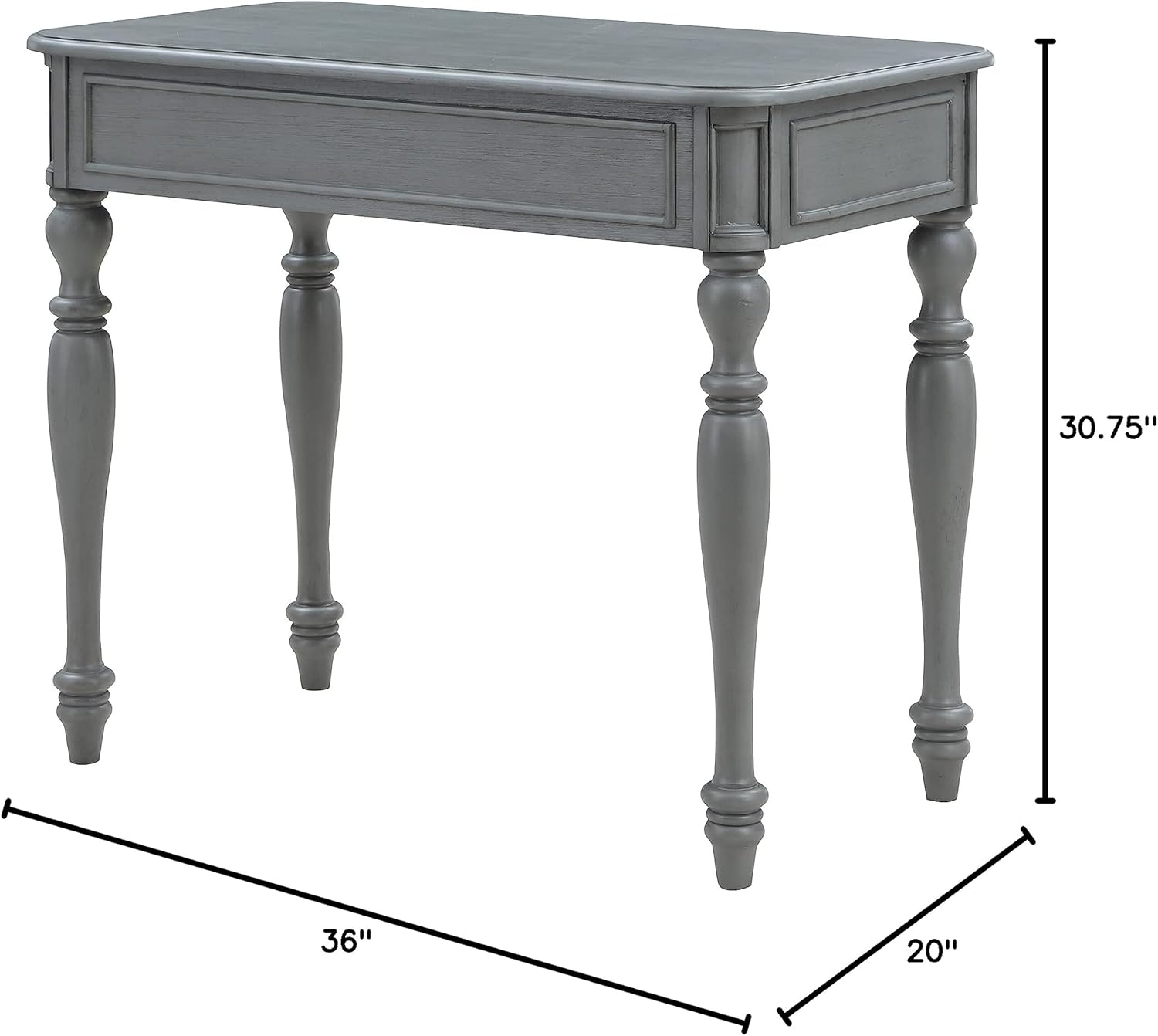 OSP Home Furnishings Country Meadows – Escritorio de 36 pulgadas con cajón, color gris plantación